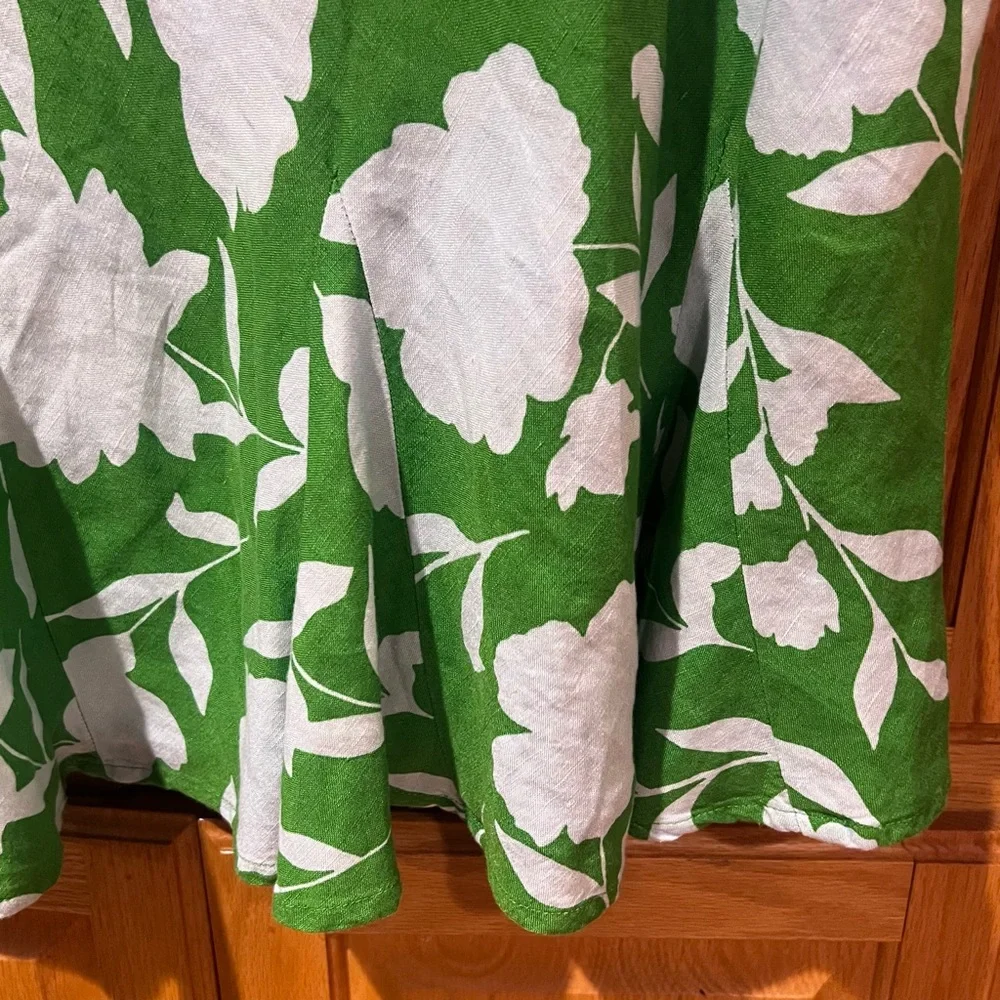 Kate Spade‎ x Target Rose Floral Linen Fit Flare Midi Skirt & Ruched Top Set 2X